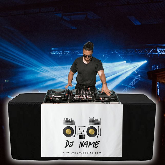 Tenture Bannière de coureur de table de tournedisque de l' (Music DJ Business Turntable Table Runner Banner Tapestry)