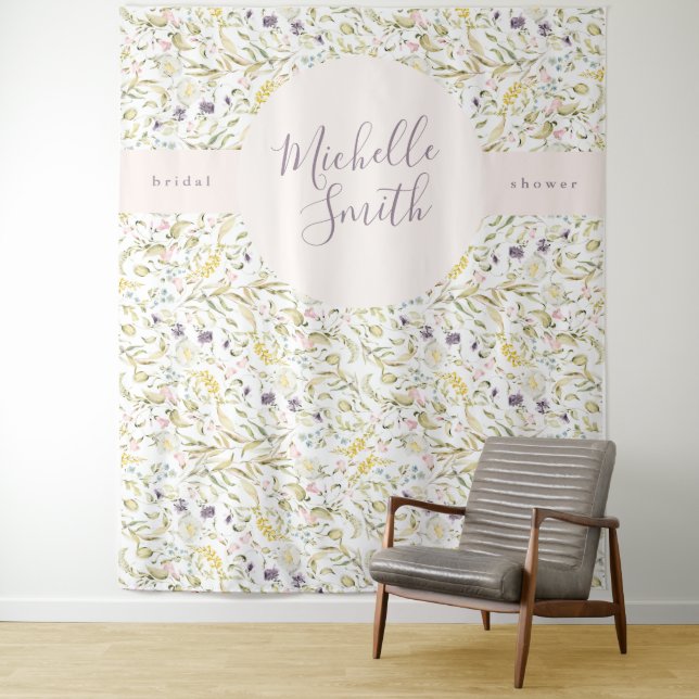 Tenture Bannière de Fête de Mariage Bohème de Printemps av (En situation)