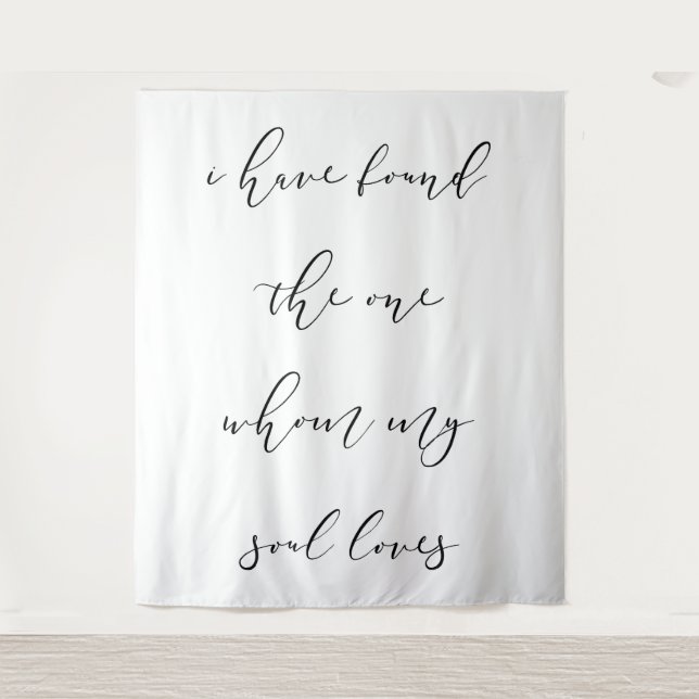 Tenture Bannière de fond Mariage "J'ai trouvé un" (Devant)