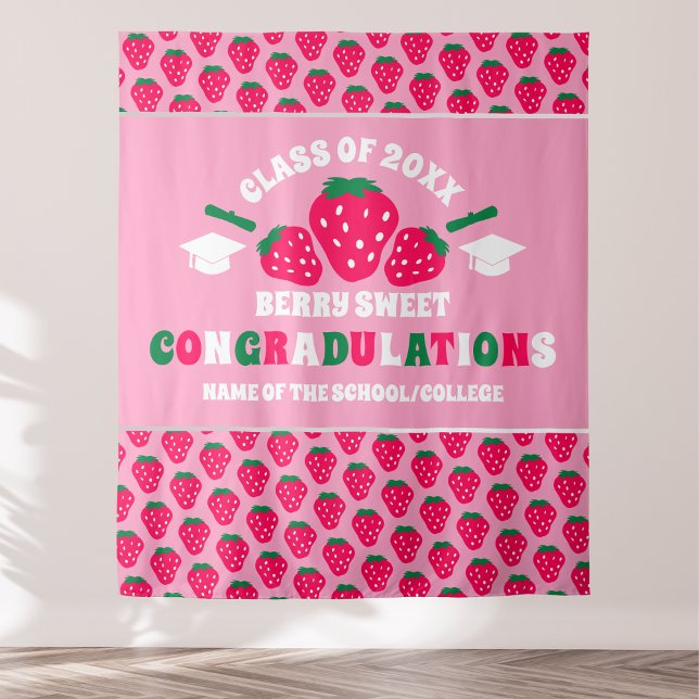 Tenture Bannière de la Réunion de l'École de fraise (Créateur téléchargé)