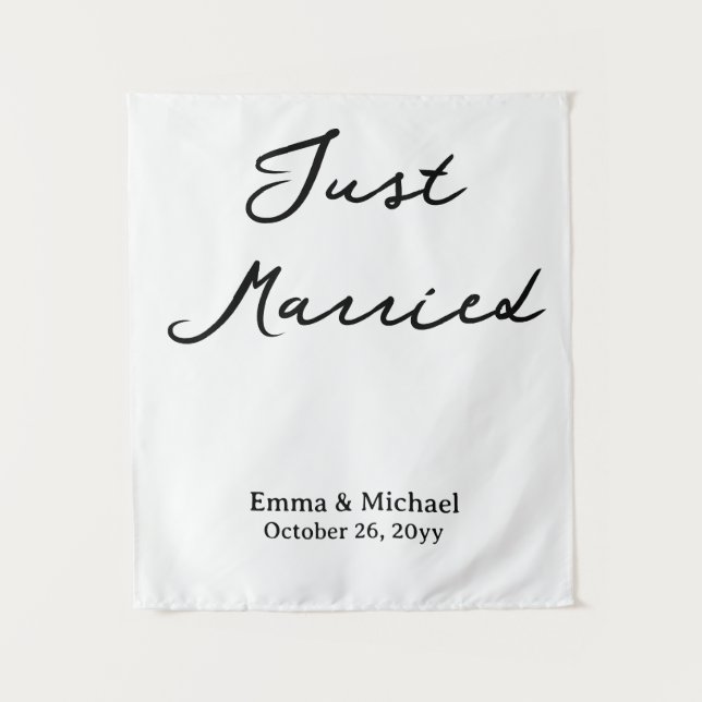 Tenture Bannière de mariage personnalisée Panneau de cérém (Devant)