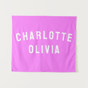 Tenture Bannière de nom personnalisé décoration murale de