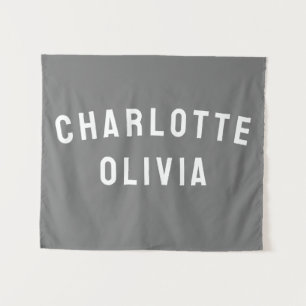 Tenture Bannière de nom personnalisé décoration murale de