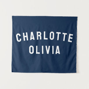 Tenture Bannière de nom personnalisé décoration murale de 