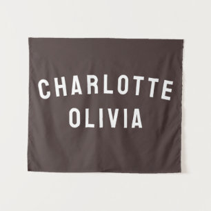 Tenture Bannière de nom personnalisé décoration murale de 