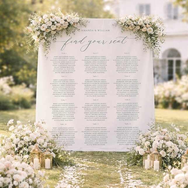 Tenture Bannière de plan de table de mariage Trouvez votre (Créateur téléchargé)