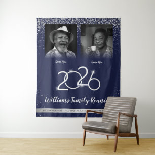 Tenture Bannière de réunion de famille personnalisée, 2 ph