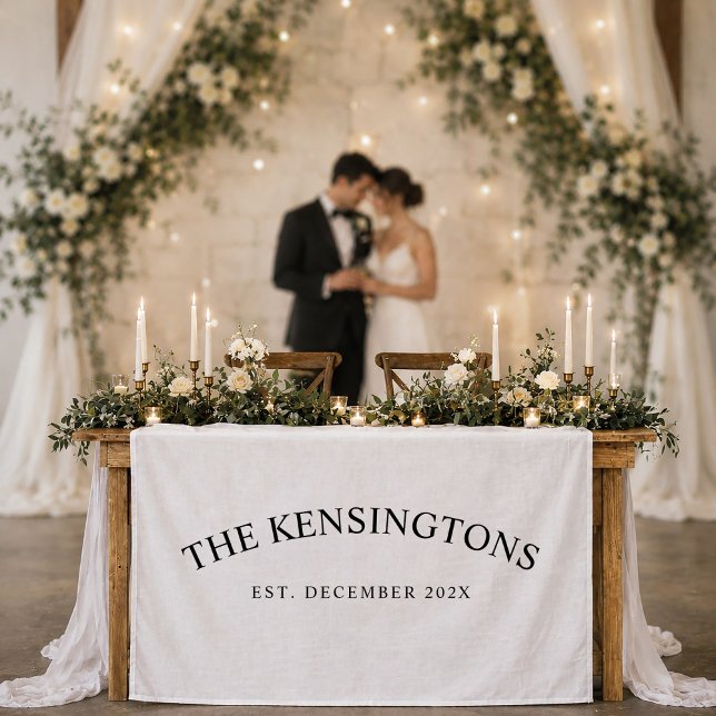 Tenture Bannière de table de bienvenue de mariage personna (Créateur téléchargé)