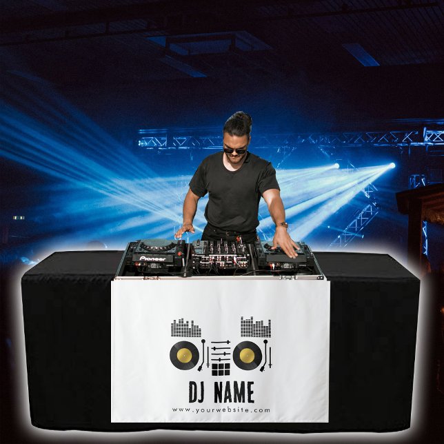Tenture Bannière de table de platine de DJ de musique pers (Custom Music DJ Turntable Table Runner Banner Tapestry)