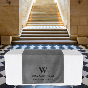 Tenture Bannière de table personnalisée en lin gris pour e