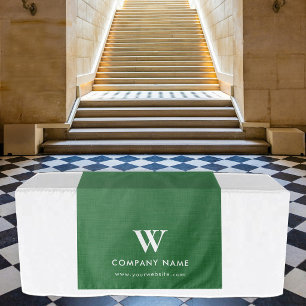 Tenture Bannière de table personnalisée en lin vert pour e