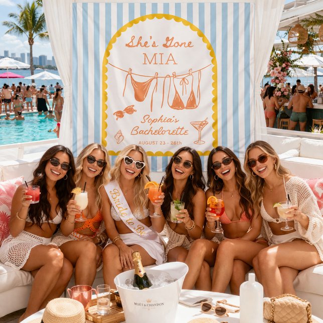 Tenture Bannière de toile de fond de fête de bachelorette  (Créateur téléchargé)