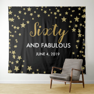 Tenture Bannière de toile de fond de photomaton pour 60 an