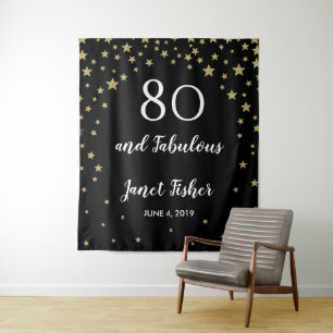 Tenture Bannière de toile de fond de photomaton pour 80 an