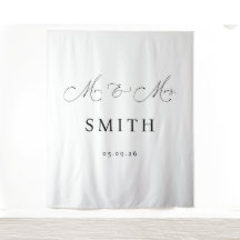 Bannière de toile de fond personnalisée de mariage