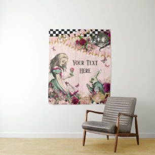 Tenture Bannière de toile de fond pour Baby Shower Alice a