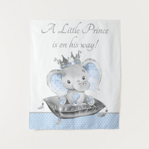 Tenture Bannière de toile de fond pour Baby Shower Prince 