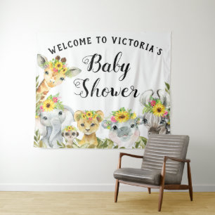 Tenture Bannière de toile de fond pour Baby Shower Sunflow