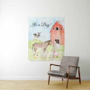 Tenture Bannière de toile de fond pour Baby Shower sur les