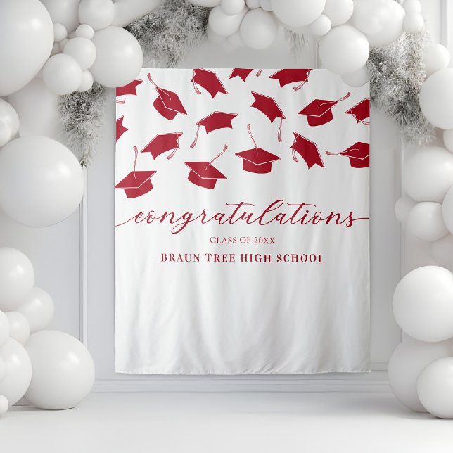 Tenture Bannière des diplômes de la Réunion scolaire (Créateur téléchargé)