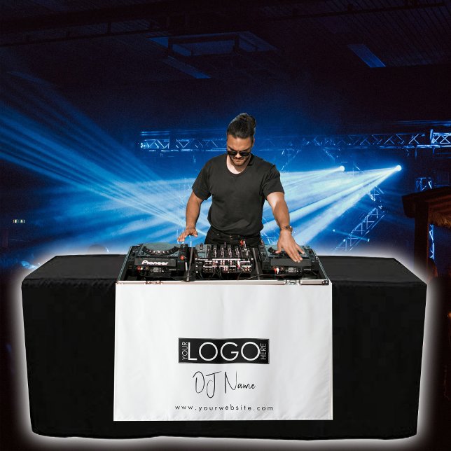 Tenture Bannière du coureur de table DJ Business (Custom Music DJ Business Logo Table Runner Banner Tapestry)