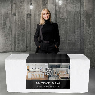 Tenture Bannière du Runner de la table d'affaires Code QR