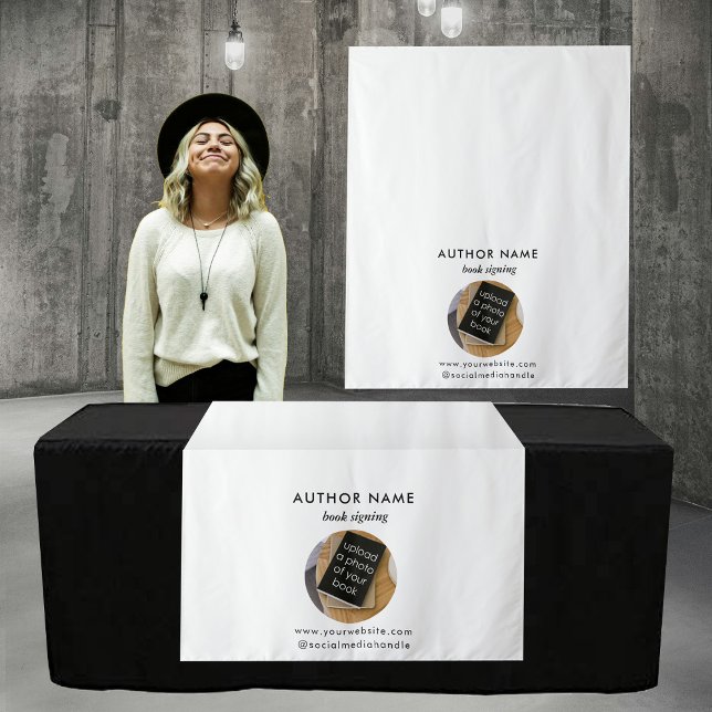 Tenture Bannière du Runner Table Promotion de l'auteur de  (Book Signing Author Promotion Table Runner Banner Tapestry)