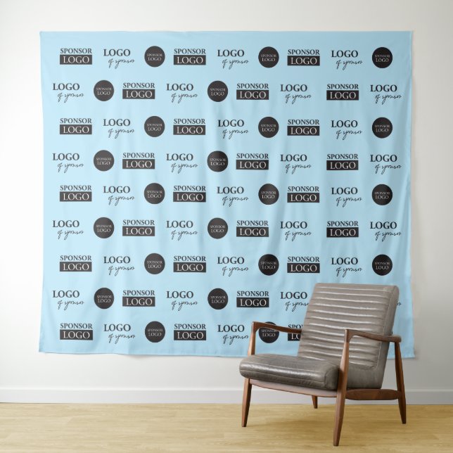Tenture Bannière étape et répétition 3 logos de sponsors d (En situation (horizontale))