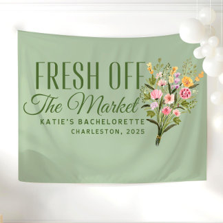 Tenture Bannière personnalisée Fraîche du Marché Elle est 