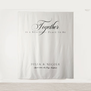Tenture Bannières de fond de mariage de calligraphie en iv