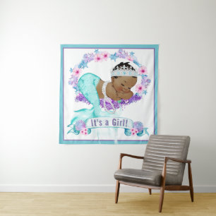 Tenture Bannières de toile de fond pour Baby Shower de sir