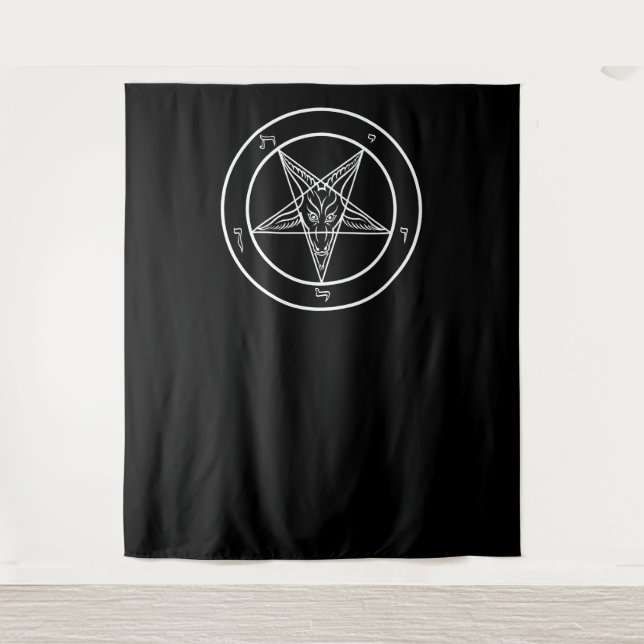 Tenture Baphomet HUGE Ritual Chamber Tapestry 88"x104" (Devant)