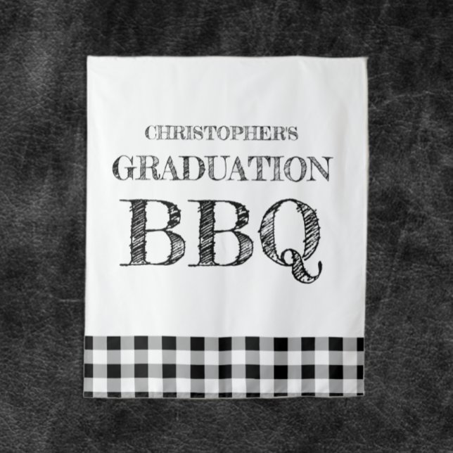 Tenture Barbecue de fin d'études à carreaux (Créateur téléchargé)