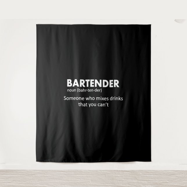 Tenture Bartender Funny Bartender Définition Bière Vodka W