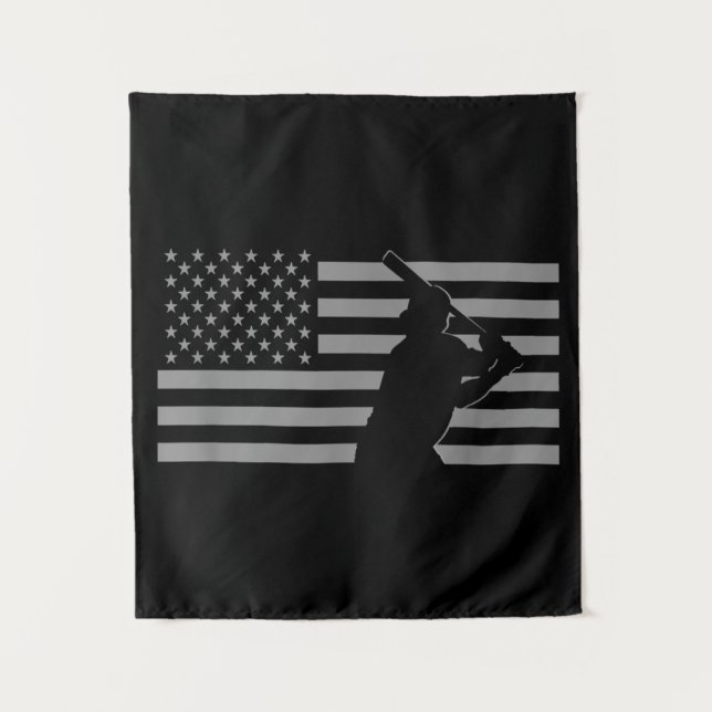 Tenture Baseball américain États-Unis Drapeau Baseball (Devant)