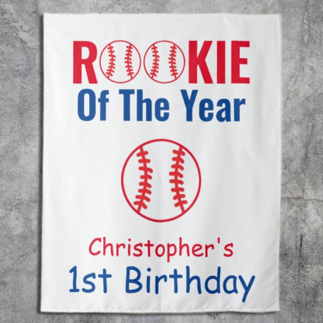 Tenture Baseball Recrue 1er Anniversaire (Créateur téléchargé)
