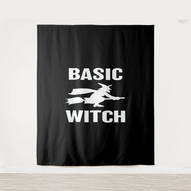 Tenture Basic Witch drôle Halloween disant femmes (Devant)