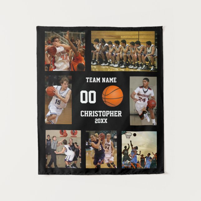 Tenture Basketball photo collage polaire couverture (Devant)