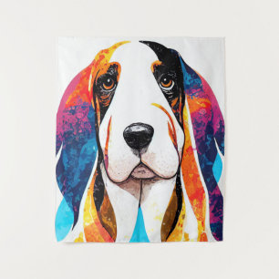 Tenture Basset Hound Chien Nature sauvage Animal Peinture