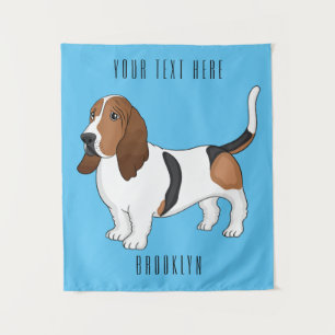 Tenture Basset hound dessin de chien