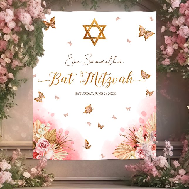 Tenture Bat mitzvah rose vierge (Créateur téléchargé)