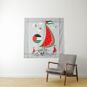 Tenture Bateaux de la Flottille de la Liberté Mondiale à G