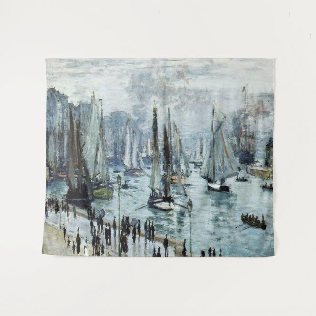 Tenture Bateaux de pêche Claude Monet quittant le port (Devant (Horizontal))