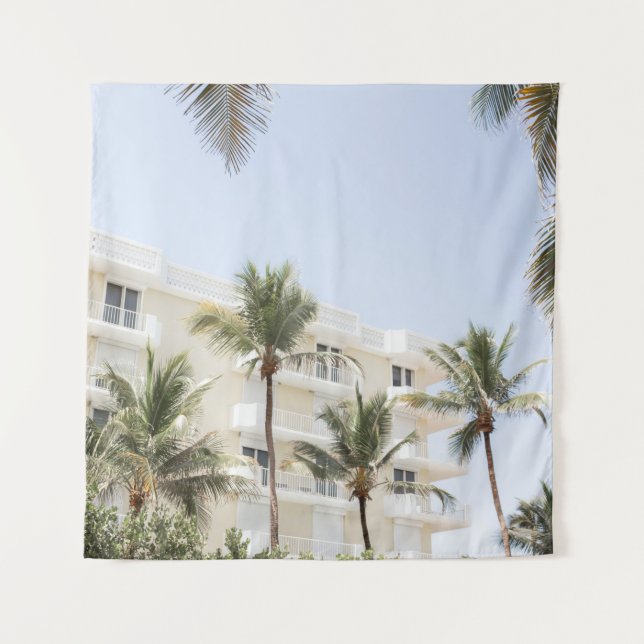 TENTURE BÂTIMENT BLANC ET BEIGE (Devant)