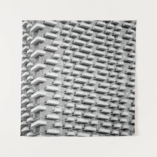 Tenture Bâtiment en béton gris (Devant)