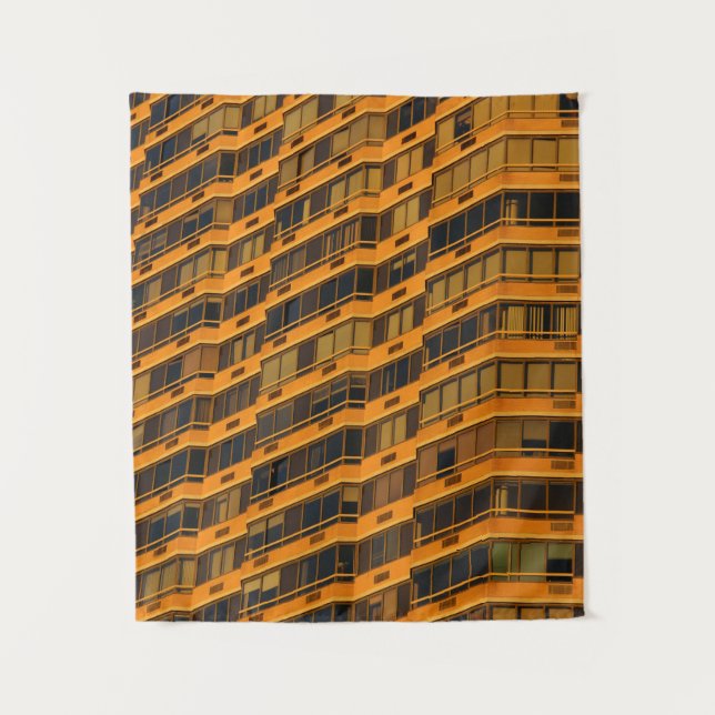Tenture Bâtiment en béton orange (Devant)