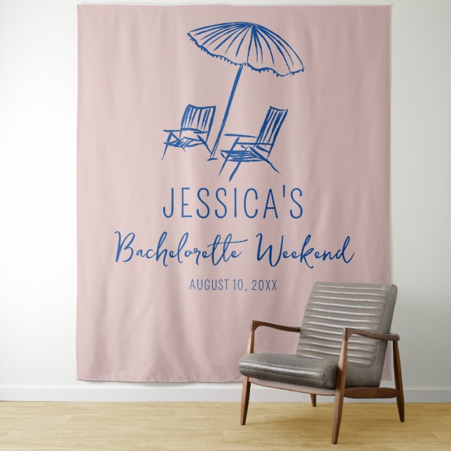 Tenture Beach Bachelorette week-end Contexte Cabine photo (En situation)