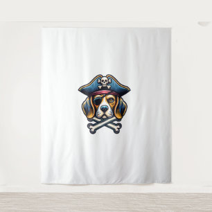 Tenture Beagle Costume de pirate Crâne Crossbones Amoureux
