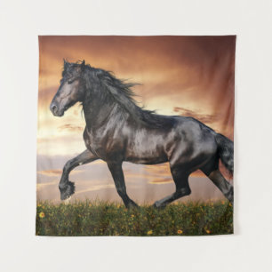 Tenture Beau Cheval Noir