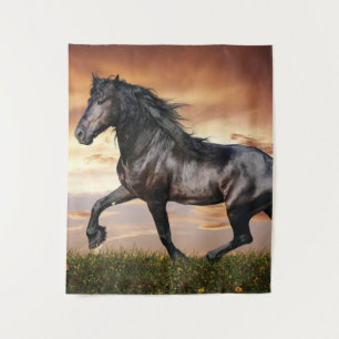 Tenture Beau Cheval Noir